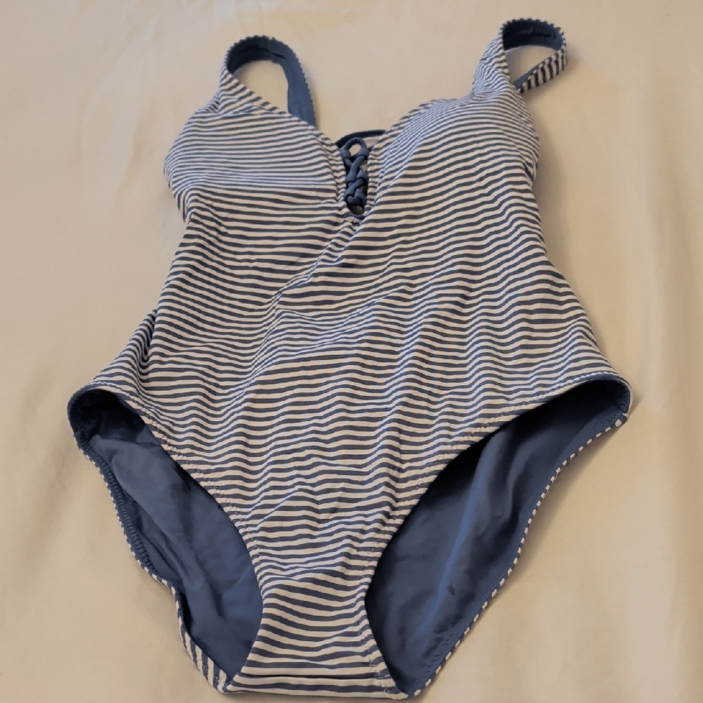 Tommy Bahama Navy Striped Woman's One Piece